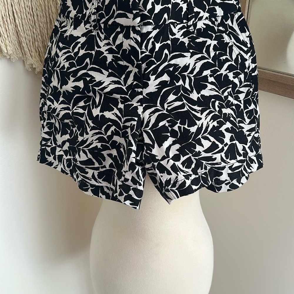 J. Crew High Waist Black and White Shorts
